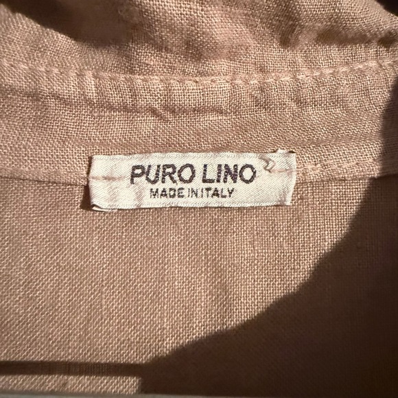 Puro Lino Womens OS Oversized Tunic Button down Linen Resortwear Lagenlook - Picture 5 of 7